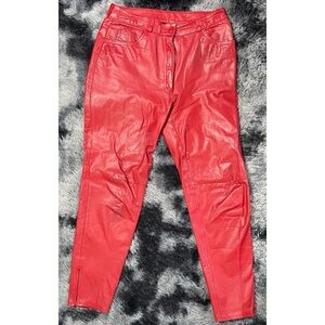 Vintage Scully Genuine Red Leather Pants